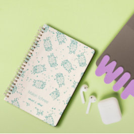 Cute Sheep – Whimsical Seamless Pattern ノートブック