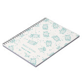 Cute Sheep – Whimsical Seamless Pattern ノートブック (左側)