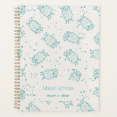 Cute Sheep – Whimsical Seamless Pattern プランナー手帳 (正面)
