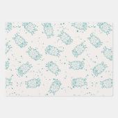 Cute Sheep – Whimsical Seamless Pattern ラッピングペーパーシート (正面3)