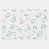 Cute Sheep – Whimsical Seamless Pattern ラッピングペーパーシート (正面2)
