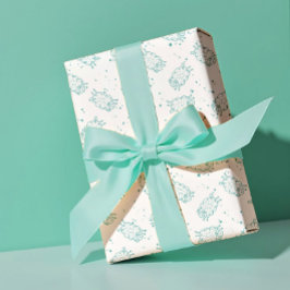 Cute Sheep – Whimsical Seamless Pattern ラッピングペーパーシート