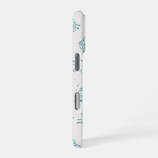 Cute Sheep – Whimsical Seamless Pattern iPhoneケース (右側面)