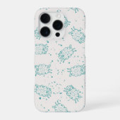 Cute Sheep – Whimsical Seamless Pattern iPhoneケース (裏面)