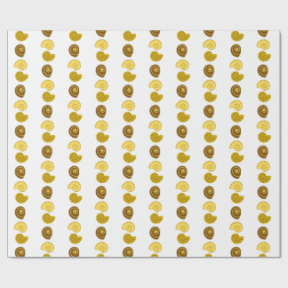 Cute shell arrangement on  ラッピングペーパー