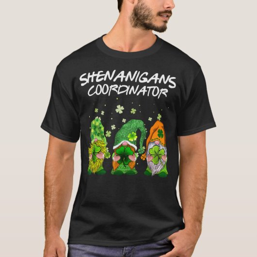 Cute Shenanigans Coordinator St Patricks Day Gnome Tシャツ (正面)