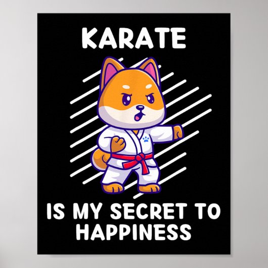 Cute Shi Inu Karate Is My Secret To Happiness Shi  ポスター (正面)