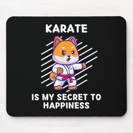 Cute Shi Inu Karate Is My Secret To Happiness Shi  マウスパッド (正面)