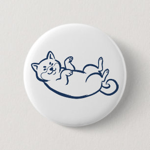 Cute Shiba Inu Belly Rubs Pin Button 缶バッジ