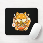 Cute Shiba Inu Dog Ramen Noodles Bowl Anime Kawaii マウスパッド (マウス)