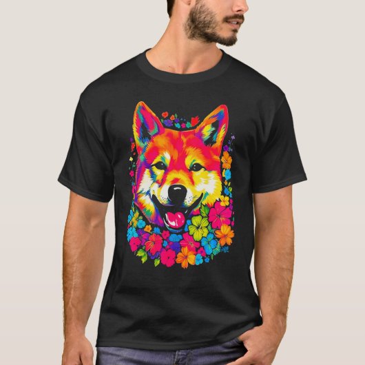 Cute Shiba Inu Dog Tシャツ (正面)