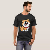Cute Shiba Inu Dog Tシャツ (正面フル)