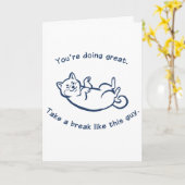 Cute Shiba Inu Encouragement Greeting Card カード (黄色い花)