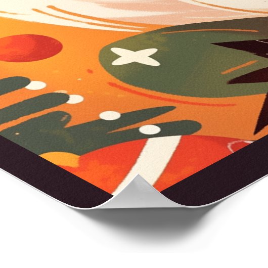 Cute Shiba Inu Hugging Panda Plush ポスター (角)