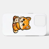 Cute Shiba Inu with Coffee – Cozy Dog Illustration Case-Mate iPhoneケース (裏面 (横))