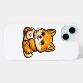 Cute Shiba Inu with Coffee – Cozy Dog Illustration Case-Mate iPhoneケース (裏面 (横))