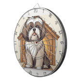 Cute Shih Tzu Cartoon Dartboard  ダーツボード