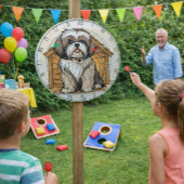 Cute Shih Tzu Cartoon Dartboard  ダーツボード