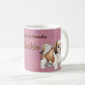 Cute Shih Tzu Dog Mug – Fluffy Shih Tzu Gift コーヒーマグカップ (正面右)