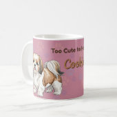 Cute Shih Tzu Dog Mug – Fluffy Shih Tzu Gift コーヒーマグカップ (正面左)