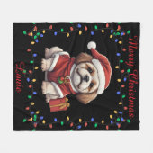 Cute Shih Tzu Fleece Blanket フリースブランケット (正面(横))