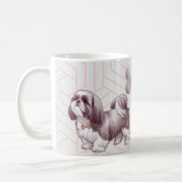 Cute Shih Tzu Mom Coffee Cup コーヒーマグカップ