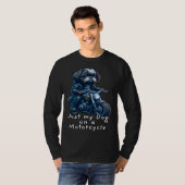 Cute Shih Tzu ride on a motorcycle  Christmas Tシャツ (正面フル)