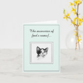 Cute Shorthair Cat Sympathy Card カード (黄色い花)