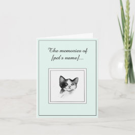 Cute Shorthair Cat Sympathy Card カード