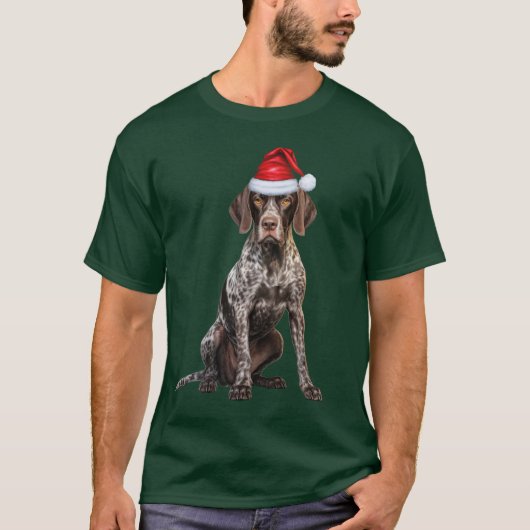 Cute Shorthair Pointer Dog Lover Funny Christmas Tシャツ (正面)