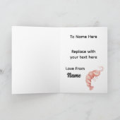 Cute Shrimp Valentine’s Card – I Shrimply Love You カード (内部)
