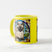  Cute Siamese Cat Stained Glass マグカップ (正面左)