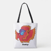 Cute Siamese fighting fish betta cartoon トートバッグ (裏面)
