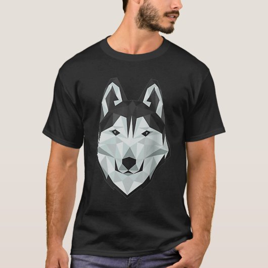 Cute Siberian Husky Puppy Artsy Animal Wildlife Ra Tシャツ (正面)