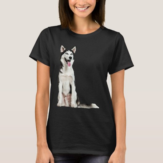 Cute Siberian Husky Tシャツ (正面)