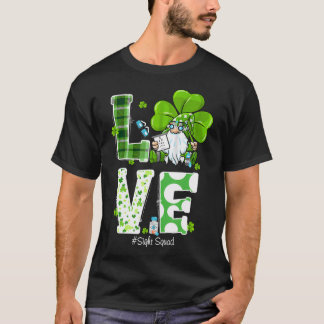 Cute Sight Squad St Patrick's Day Gnome Optometris Tシャツ