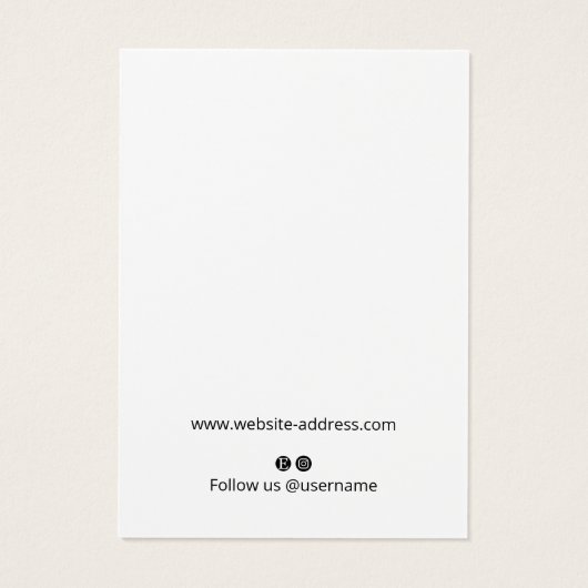 Cute Signature Script Earring Display Card (裏面)