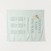 Cute Silly Goose 6 Table Seating Chart Baby Shower タペストリー (正面(横))