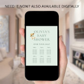 Cute Silly Goose 6 Table Seating Chart Baby Shower ポスター