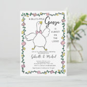 Cute Silly Goose Baby Shower Invitation 招待状 (スタンド正面)
