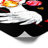 Cute Silly Goose Coquette Bow Valentine's Day Men ポスター (角)