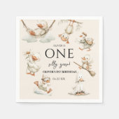 cute Silly Goose ,One Silly Goose 1st Party スタンダードカクテルナプキン (正面)