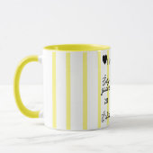 Cute Silly Goose Pink Stripe Personalized Mug マグカップ (左)