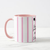Cute Silly Goose Pink Stripe Personalized Mug マグカップ (左)