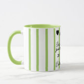 Cute Silly Goose Pink Stripe Personalized Mug マグカップ (左)