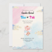 Cute Simple Baby Gender Reveal Invitation 招待状 (正面)