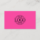 Cute Simple Bight Pink Professional Company Logo 名刺 (正面)