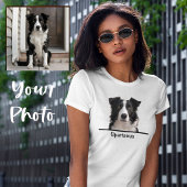 Cute Simple Custom Pet Portrait Dog Lover Gift Tシャツ