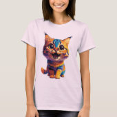 Cute simple design color cat lover  tシャツ (正面)