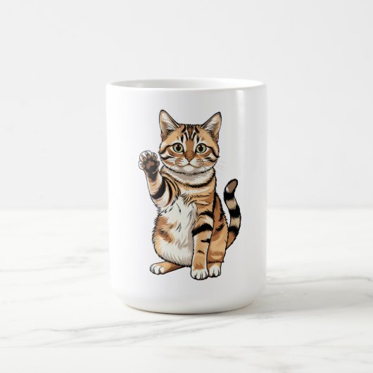 Cute simple design men cat lover コーヒーマグカップ (中央)